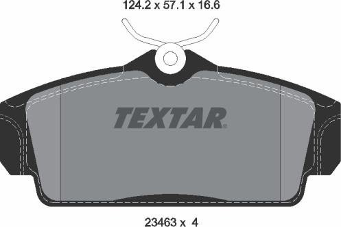 Textar 2346302 - Тормозные колодки, дисковые, комплект autosila-amz.com