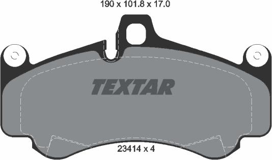 Textar 2341401 - Тормозные колодки, дисковые, комплект autosila-amz.com