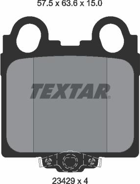 Textar 2342901 - Тормозные колодки, дисковые, комплект autosila-amz.com