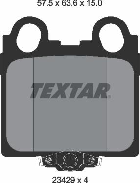 Textar 2342901 - 2342901 колодки дисковые задние!\ Lexus GS300/400 97>/IS200/300 01> autosila-amz.com