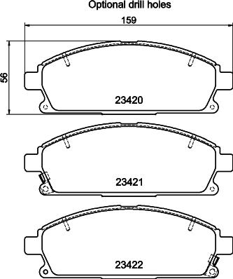 Textar 2342003 - Тормозные колодки, дисковые, комплект autosila-amz.com