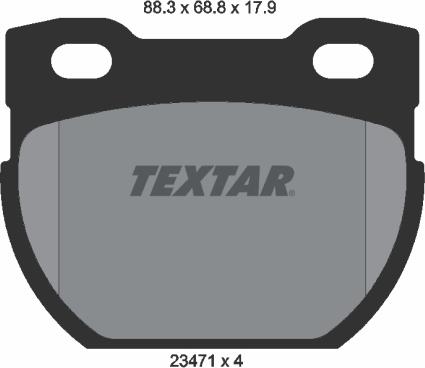 Textar 2347103 - Тормозные колодки, дисковые, комплект autosila-amz.com