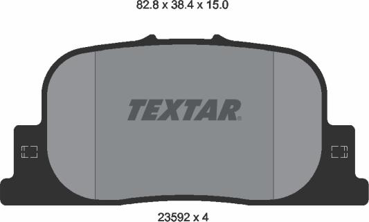 Textar 2359201 - Тормозные колодки, дисковые, комплект autosila-amz.com