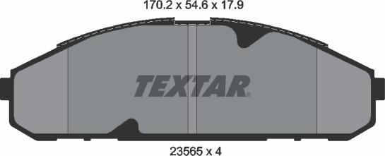 Textar 2356501 - Тормозные колодки, дисковые, комплект autosila-amz.com