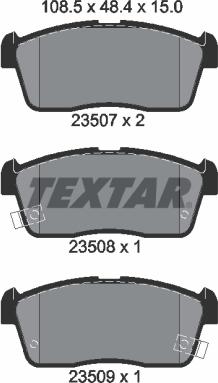 Textar 2350701 - Тормозные колодки, дисковые, комплект autosila-amz.com