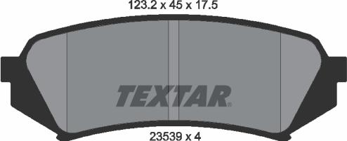 Textar 2353902 - Тормозные колодки, дисковые, комплект autosila-amz.com