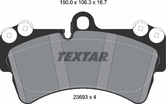 Textar 2369381 - Тормозные колодки, дисковые, комплект autosila-amz.com