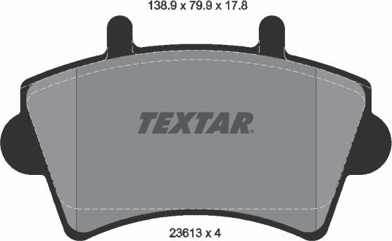 Textar 2361301 - Тормозные колодки, дисковые, комплект autosila-amz.com