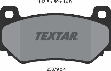 Textar 2367901 - Тормозные колодки, дисковые, комплект autosila-amz.com