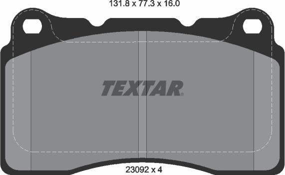 Textar 2309203 - Тормозные колодки, дисковые, комплект autosila-amz.com