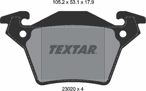 Textar 2302001 - Тормозные колодки, дисковые, комплект autosila-amz.com