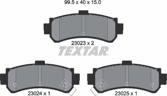 Textar 2302301 - Тормозные колодки, дисковые, комплект autosila-amz.com