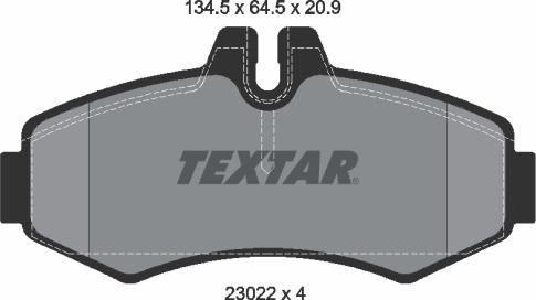Textar 2302201 - Тормозные колодки, дисковые, комплект autosila-amz.com