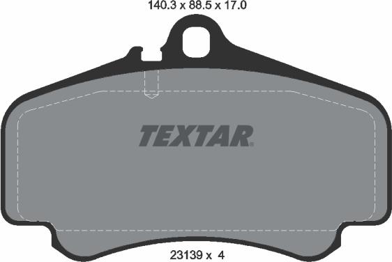 Textar 2313901 - Тормозные колодки, дисковые, комплект autosila-amz.com