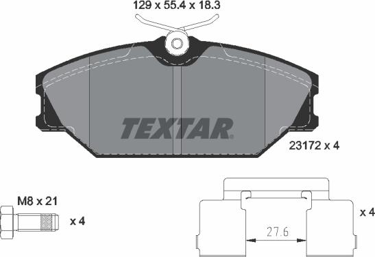 Textar 2317203 - Тормозные колодки, дисковые, комплект autosila-amz.com
