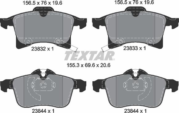 Textar 89016700 - Дисковый тормозной механизм, комплект autosila-amz.com