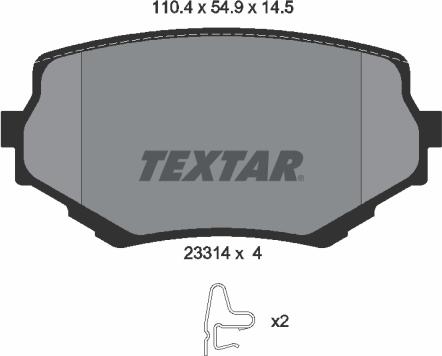 Textar 2331401 - Тормозные колодки, дисковые, комплект autosila-amz.com