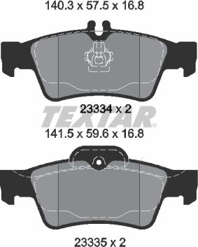 Textar 2333403 - Колодки тормозные MB W211/W212/W221 02- задн. (с противошумной пластиной Q+) autosila-amz.com