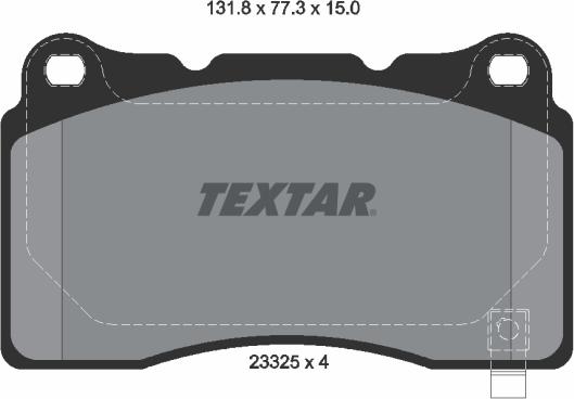 Textar 2332501 - Тормозные колодки, дисковые, комплект autosila-amz.com