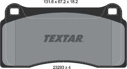 Textar 2329301 - Тормозные колодки, дисковые, комплект autosila-amz.com