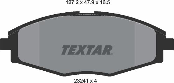 Textar 2324102 - Тормозные колодки, дисковые, комплект autosila-amz.com
