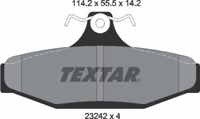 Textar 2324204 - Тормозные колодки, дисковые, комплект autosila-amz.com