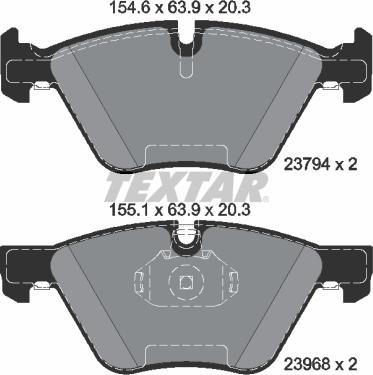 Textar 2379401 - Колодки тормозные дисковые компл. 3 (E90),3 Convertible (E93),3 Cabriolet (E93),3 Coupe (E92),3 Salo autosila-amz.com