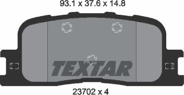 Textar 2370205 - Тормозные колодки, дисковые, комплект autosila-amz.com