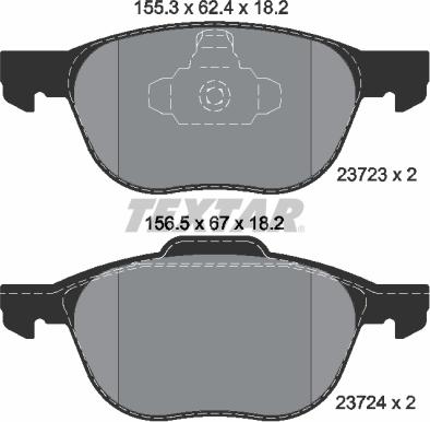 Textar 89007900 - Дисковый тормозной механизм, комплект autosila-amz.com