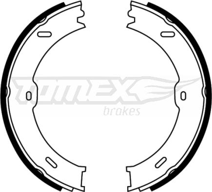 TOMEX brakes TX 22-13 - Комплект тормозных колодок, барабанные autosila-amz.com