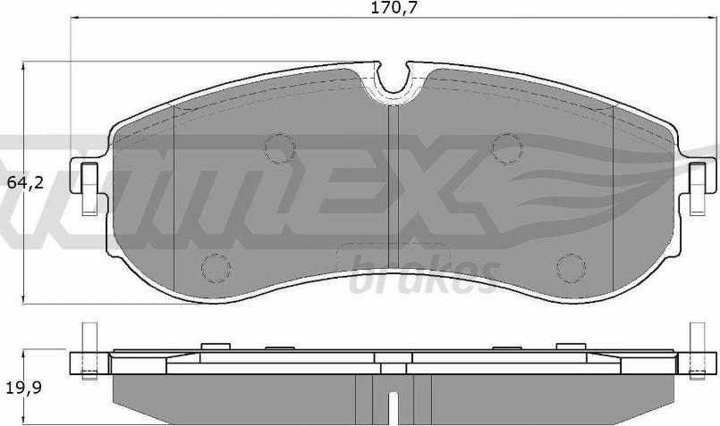 TOMEX brakes TX 19-97 - Тормозные колодки, дисковые, комплект autosila-amz.com