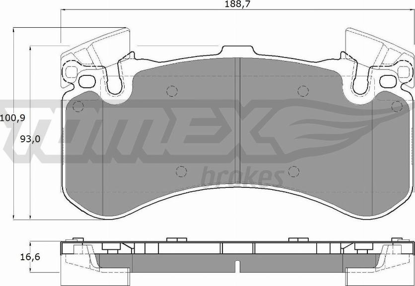 TOMEX brakes TX 19-44 - Комплект тормозных колодок, дисковый тормоз autosila-amz.com