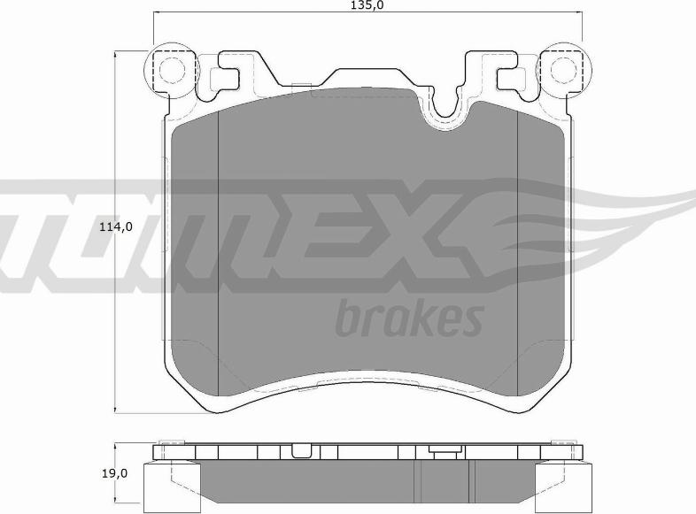 TOMEX brakes TX 19-46 - Тормозные колодки, дисковые, комплект autosila-amz.com