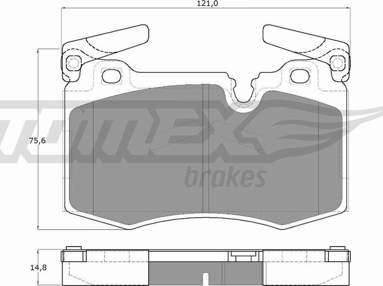 TOMEX brakes TX 19-47 - Тормозные колодки, дисковые, комплект autosila-amz.com