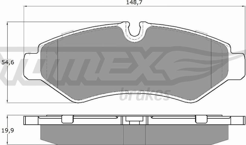 TOMEX brakes TX 19-51 - Тормозные колодки, дисковые, комплект autosila-amz.com