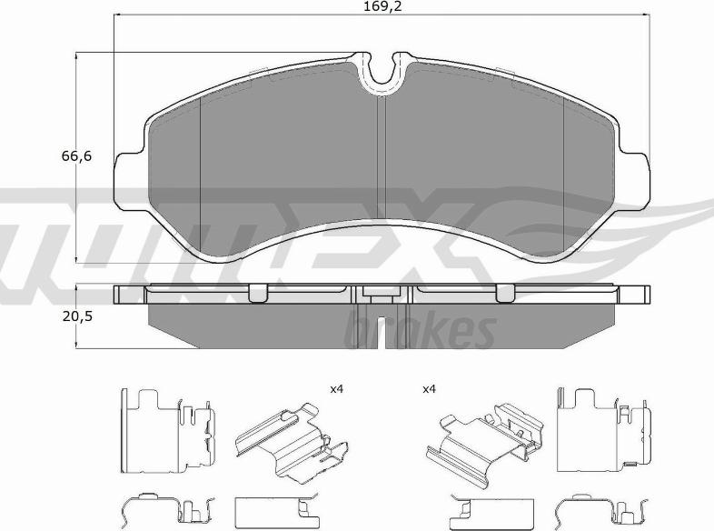 TOMEX brakes TX 19-52 - Тормозные колодки, дисковые, комплект autosila-amz.com