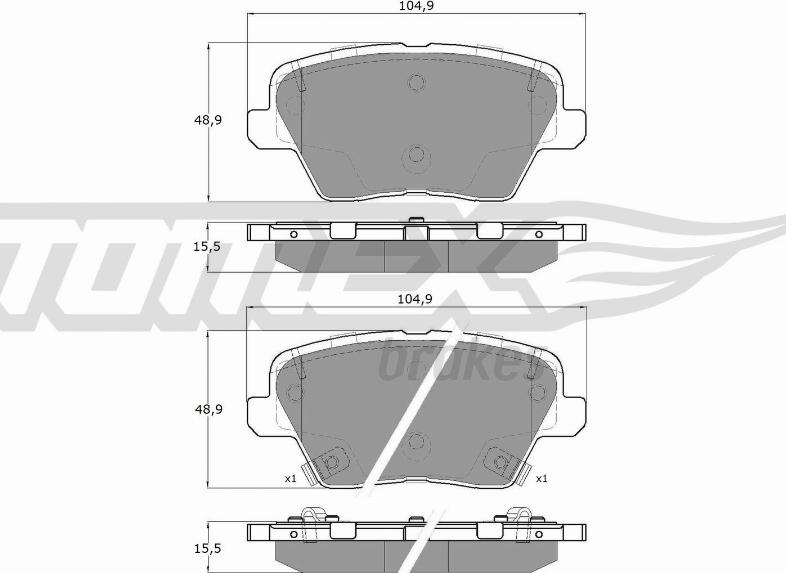 TOMEX brakes TX 19-62 - Тормозные колодки, дисковые, комплект autosila-amz.com