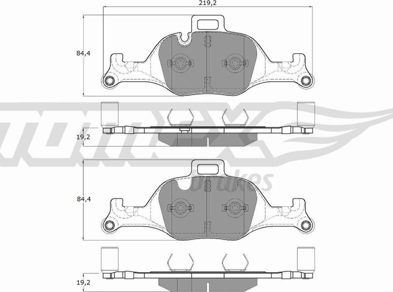 TOMEX brakes TX 19-08 - Тормозные колодки, дисковые, комплект autosila-amz.com