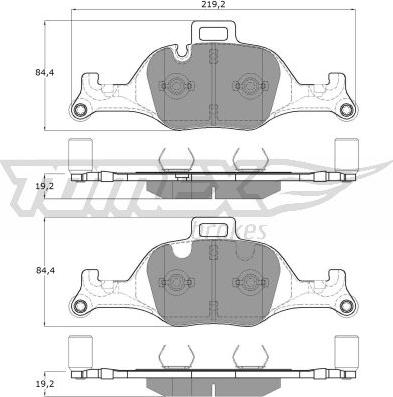 TOMEX brakes TX 19-08 - Тормозные колодки, дисковые, комплект autosila-amz.com