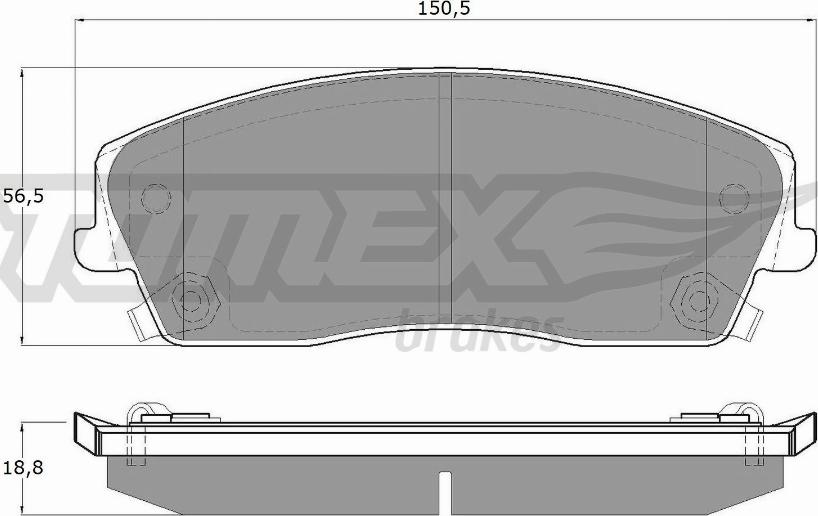 TOMEX brakes TX 19-18 - Тормозные колодки, дисковые, комплект autosila-amz.com