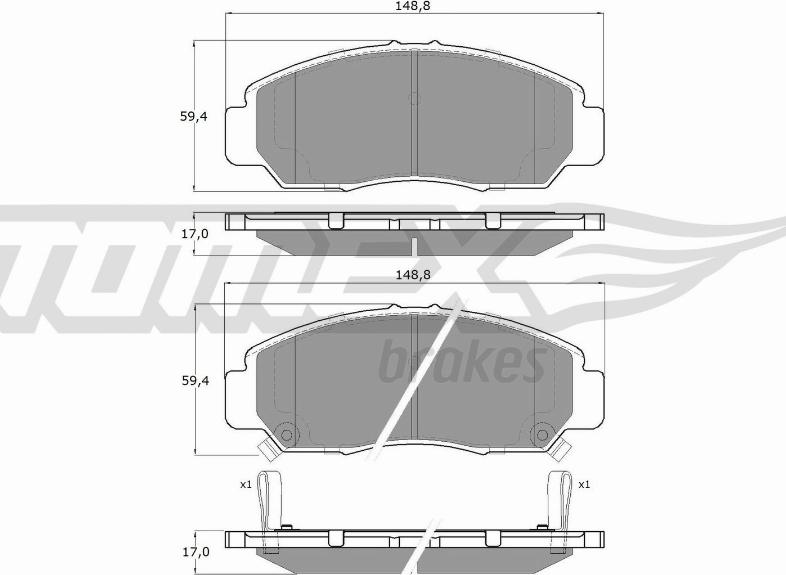 TOMEX brakes TX 19-32 - Тормозные колодки, дисковые, комплект autosila-amz.com