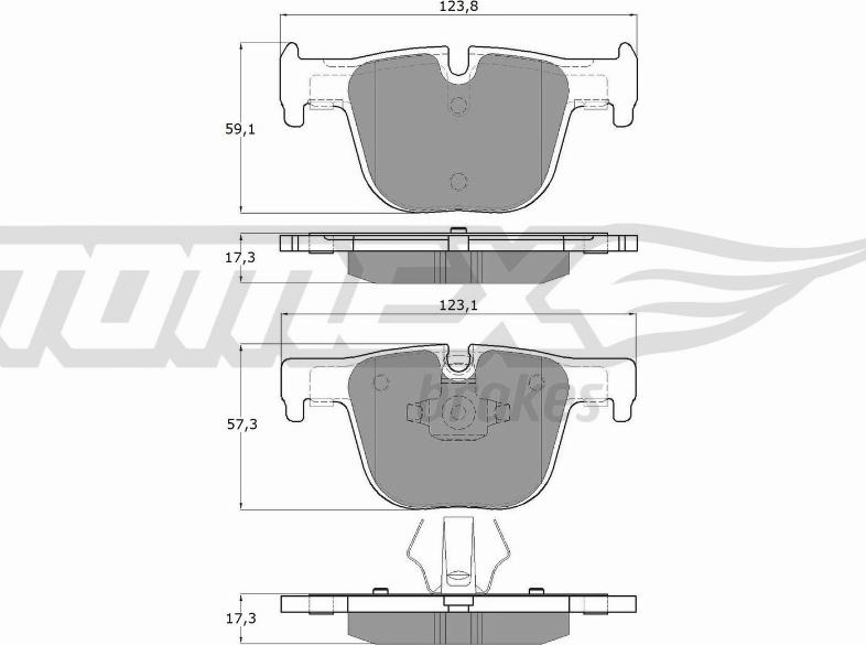 TOMEX brakes TX 19-29 - Тормозные колодки, дисковые, комплект autosila-amz.com