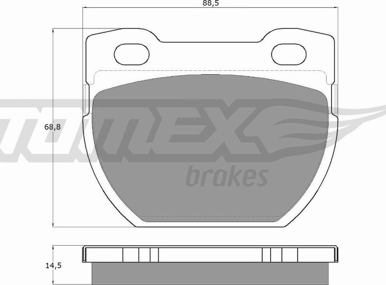 TOMEX brakes TX 19-24 - Тормозные колодки, дисковые, комплект autosila-amz.com