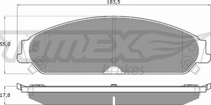 TOMEX brakes TX 19-20 - Комплект тормозных колодок, дисковый тормоз autosila-amz.com