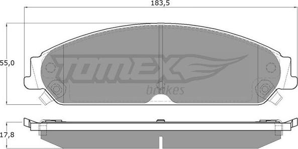 TOMEX brakes TX 19-20 - Комплект тормозных колодок, дисковый тормоз autosila-amz.com