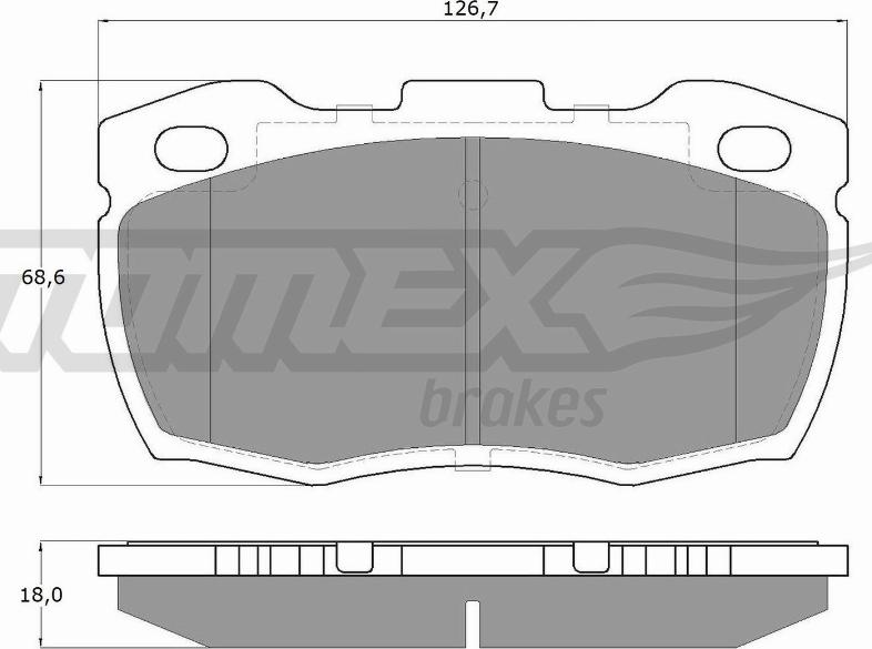 TOMEX brakes TX 19-23 - Тормозные колодки, дисковые, комплект autosila-amz.com