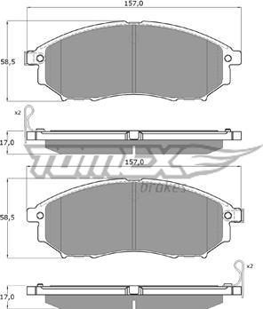 TOMEX brakes TX 19-27 - Комплект тормозных колодок, дисковый тормоз autosila-amz.com