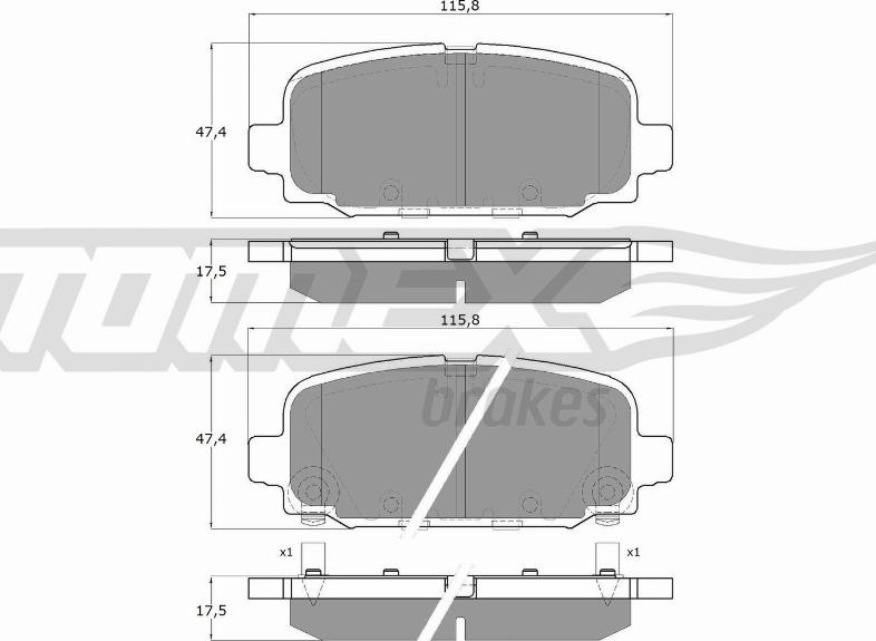 TOMEX brakes TX 19-79 - Тормозные колодки, дисковые, комплект autosila-amz.com