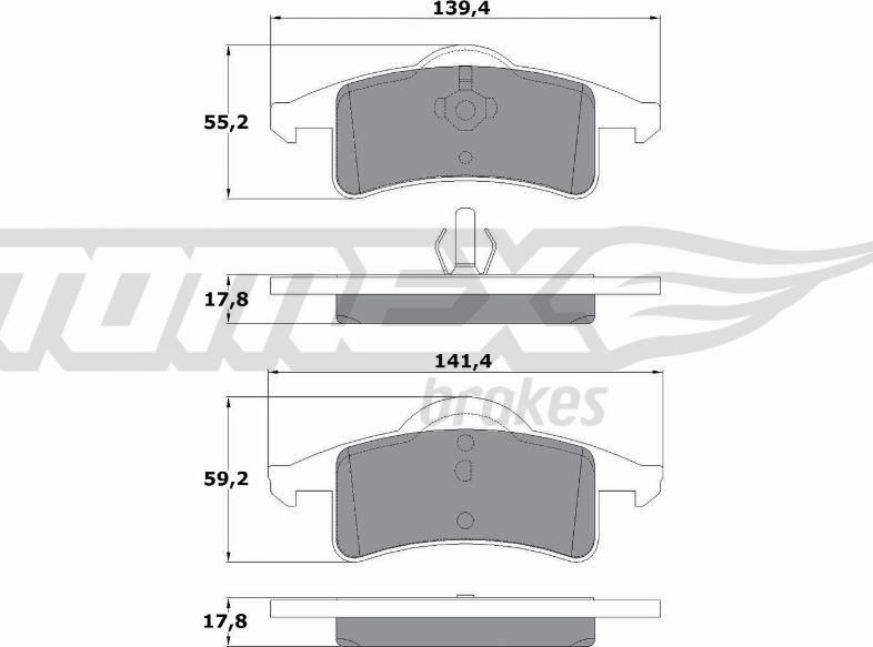 TOMEX brakes TX 14-90 - Тормозные колодки, дисковые, комплект autosila-amz.com