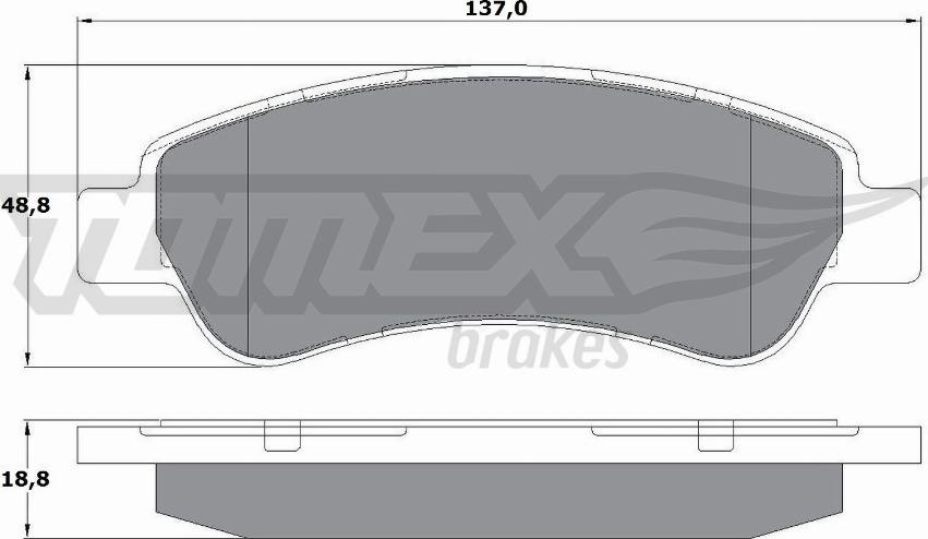 TOMEX brakes TX 14-411 - Тормозные колодки, дисковые, комплект autosila-amz.com